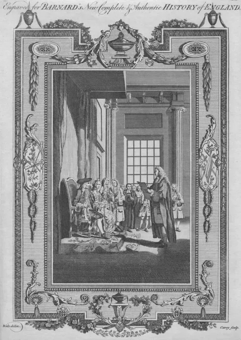 Framed Print : The Bill of Rights ratified at the Revolution by King William, and Queen Mary previous to their Cor Artist: John Cary Framed Print : The Bill of Rights ratified at the Revolution by King William, and Queen Mary previous to their Cor Artist: John Cary