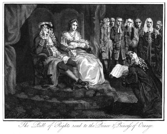 Framed Print : The Bill of Rights read to the Prince and Princess of Orange Framed Print : The Bill of Rights read to the Prince and Princess of Orange