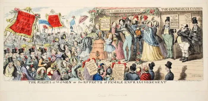 Framed Print : The Rights of Women or the Effects of Female Enfranchisement, 1853 Framed Print : The Rights of Women or the Effects of Female Enfranchisement, 1853