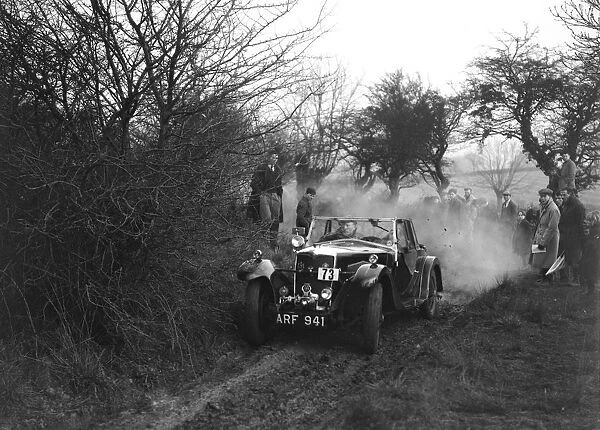 Riley of C Beddow at the Sunbac Colmore Trial, near Winchcombe, Gloucestershire, 1934