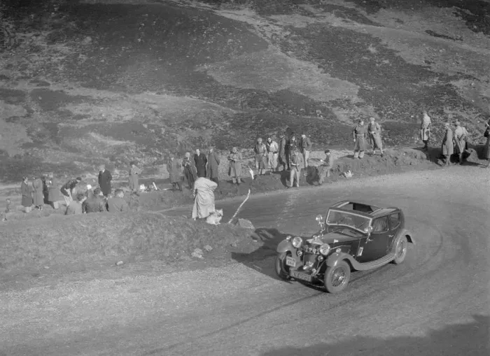 Framed Print : Riley Falcon or 4-light Kestrel of GCS Turner, RSAC Scottish Rally, Devils Elbow, Glenshee, 1934 Framed Print : Riley Falcon or 4-light Kestrel of GCS Turner, RSAC Scottish Rally, Devils Elbow, Glenshee, 1934