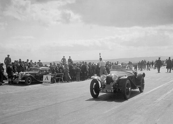 Riley Imp 2-seater of Dorothy Champney competing in the RSAC Scottish Rally, 1934