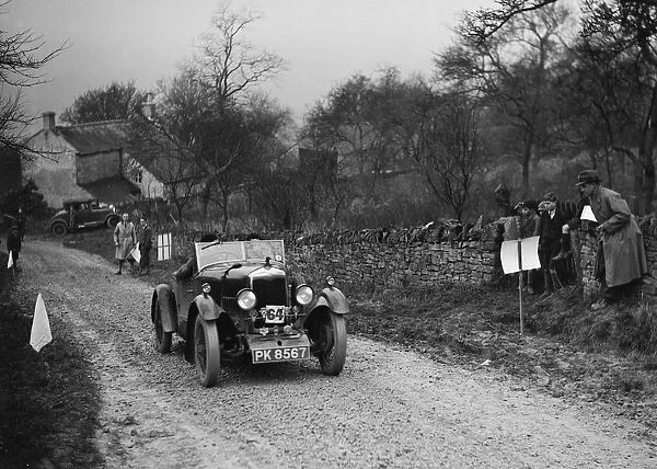 Riley open 4-seater tourer of Hugh Hunter competing in the NWLMC London-Gloucester Trial, 1931