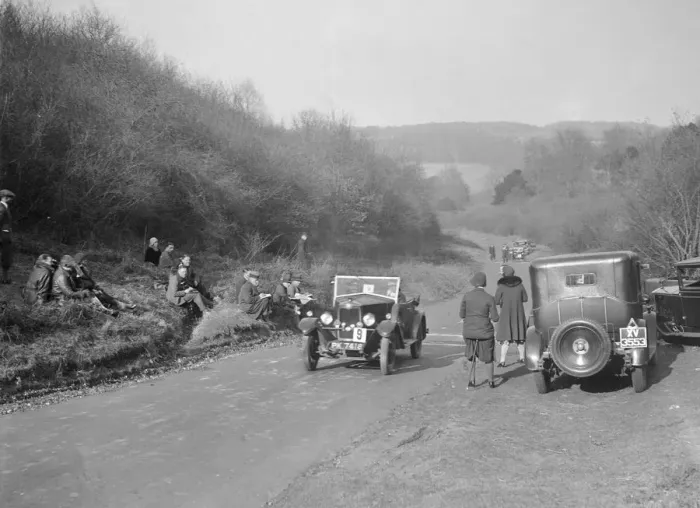 Framed Print : Riley open 4-seater tourer at the JCC Half-Day Trial, Ranmore Common, Dorking, Surrey, 1930 Framed Print : Riley open 4-seater tourer at the JCC Half-Day Trial, Ranmore Common, Dorking, Surrey, 1930