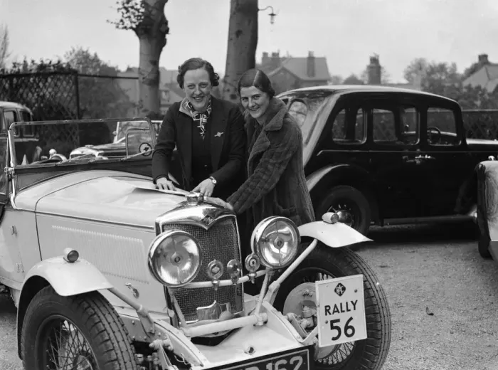Framed Print : Riley Sprite of Kay Hague at the RAC Rally, 1938. Artist: Bill Brunell