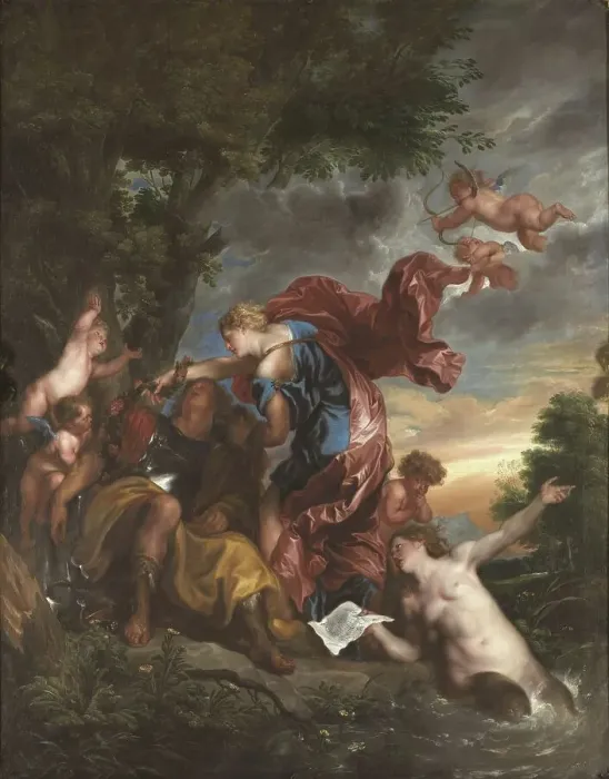 Framed Print : Rinaldo and Armida, c1629. Creator: Dyck; Sir Anthony van (1599-1641) Framed Print : Rinaldo and Armida, c1629. Creator: Dyck; Sir Anthony van (1599-1641)