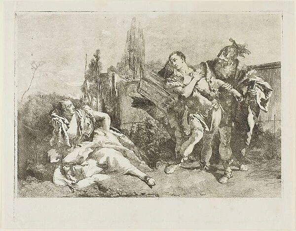 Rinaldo Leaving Armida, 1751-53. Creator: Lorenzo Tiepolo