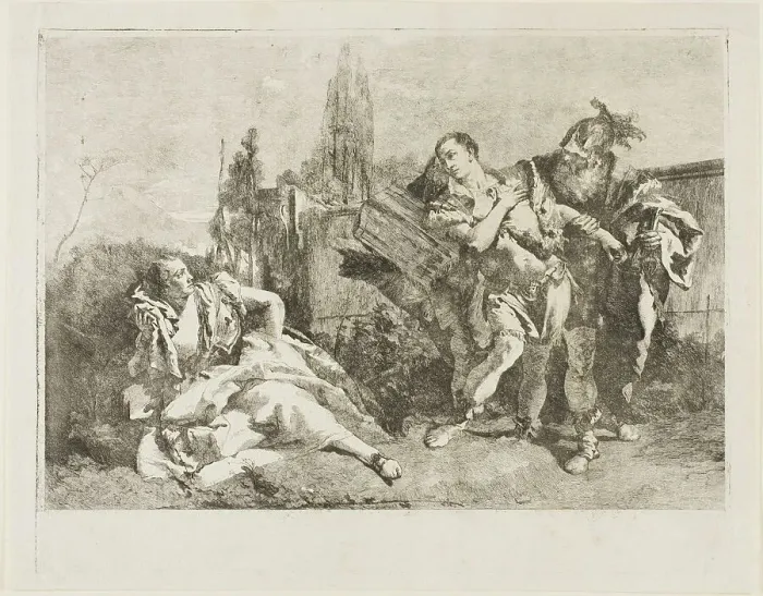 Framed Print : Rinaldo Leaving Armida, 1751-53. Creator: Lorenzo Tiepolo Framed Print : Rinaldo Leaving Armida, 1751-53. Creator: Lorenzo Tiepolo