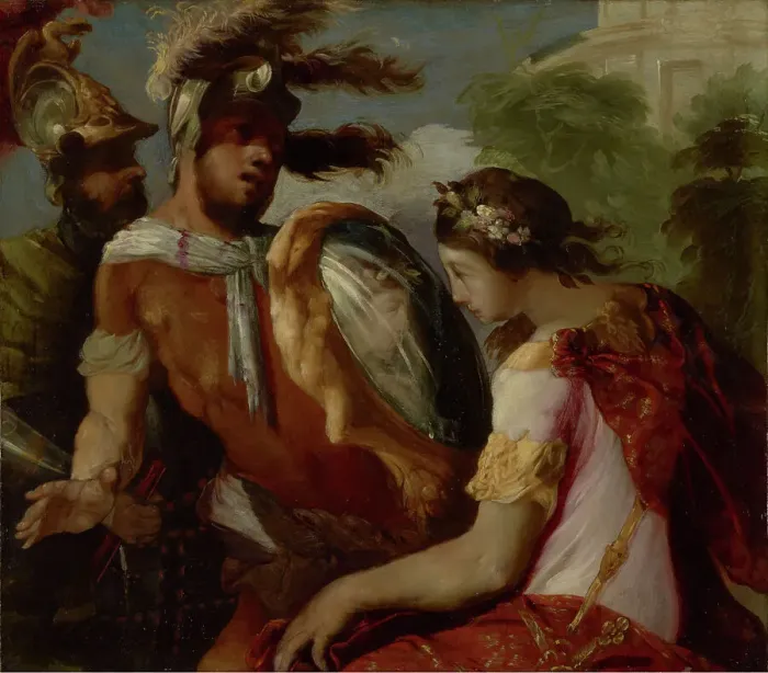Framed Print : Rinaldo and the Mirror-Shield, about 1650-1655. Creator: Francesco Maffei Framed Print : Rinaldo and the Mirror-Shield, about 1650-1655. Creator: Francesco Maffei