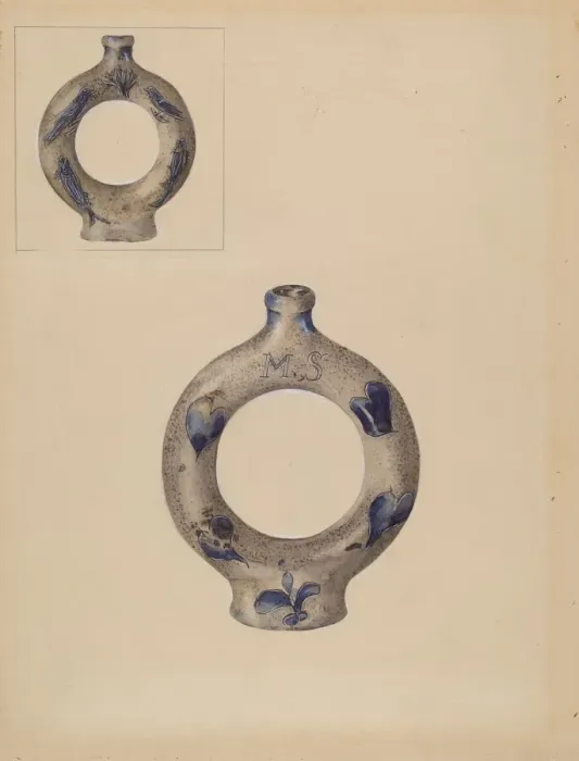 Framed Print : Ring Bottle, c. 1936. Creator: Yolande Delasser Framed Print : Ring Bottle, c. 1936. Creator: Yolande Delasser