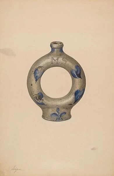 Ring Bottle, c. 1940. Creator: Giacinto Capelli