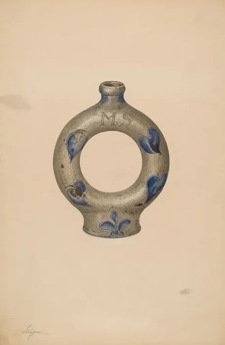 Framed Print : Ring Bottle, c. 1940. Creator: Giacinto Capelli Framed Print : Ring Bottle, c. 1940. Creator: Giacinto Capelli