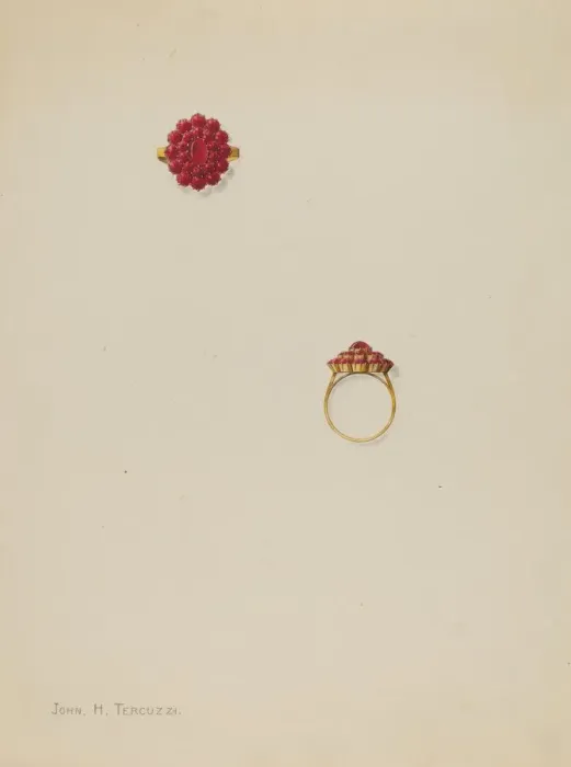 Framed Print : Ring, c. 1938. Creator: John H. Tercuzzi Framed Print : Ring, c. 1938. Creator: John H. Tercuzzi