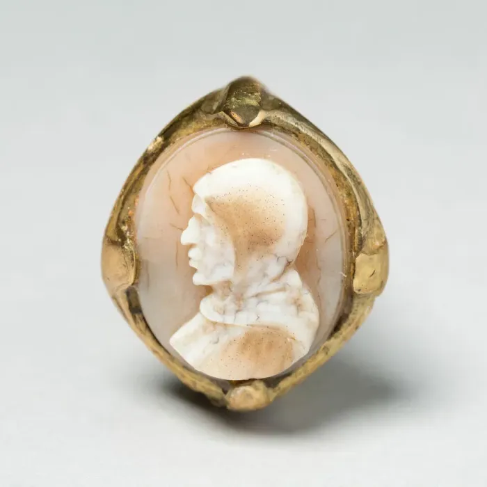 Framed Print : Ring with Cameo Portrait of Girolamo Savonarola, Italy, c. 1500-c. 1550. Creator: Unknown Framed Print : Ring with Cameo Portrait of Girolamo Savonarola, Italy, c. 1500-c. 1550. Creator: Unknown