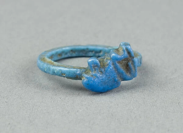 Ring: Figure of Seated Baboon (Thoth), Egypt, New Kingdom, Dynasty 18 (about 1390 BCE)