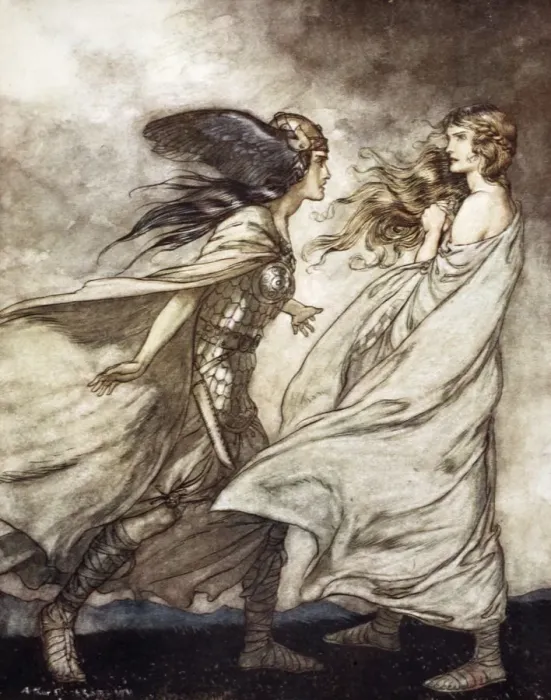 Framed Print : The ring upon thy hand - ah be implored! For Wotan fling it away!, 1924. Artist