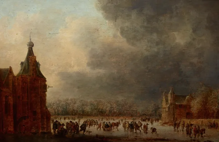 Framed Print : At the Rink, before 1636. Creator: Jan van Goyen Framed Print : At the Rink, before 1636. Creator: Jan van Goyen