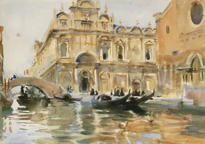 Framed Print : Rio dei Mendicanti, Venice, probably 1903-1906. Creator: John Singer Sargent Framed Print : Rio dei Mendicanti, Venice, probably 1903-1906. Creator: John Singer Sargent