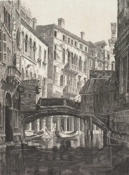Framed Print : Rio dei Santi Apostoli, Venice, 1930. Creator: John Taylor Arms Framed Print : Rio dei Santi Apostoli, Venice, 1930. Creator: John Taylor Arms
