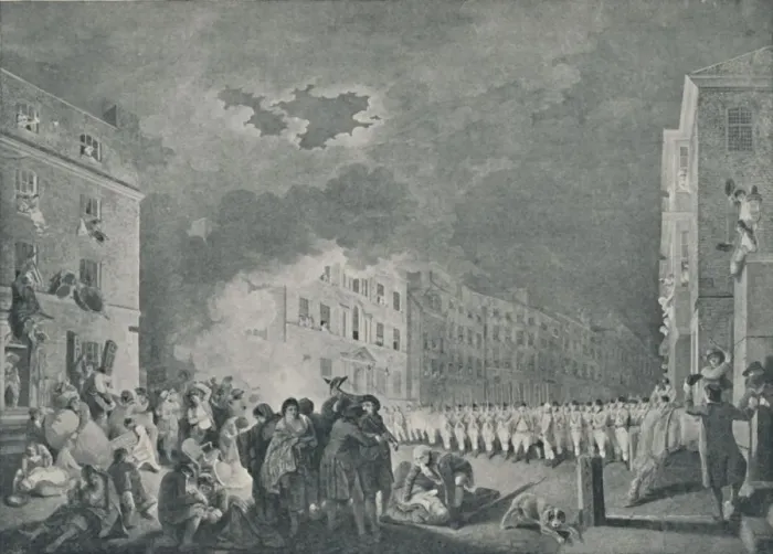 Framed Print : The Riot in Broad Street, June 7th, 1780, (1920). Artist: James Heath Framed Print : The Riot in Broad Street, June 7th, 1780, (1920). Artist: James Heath