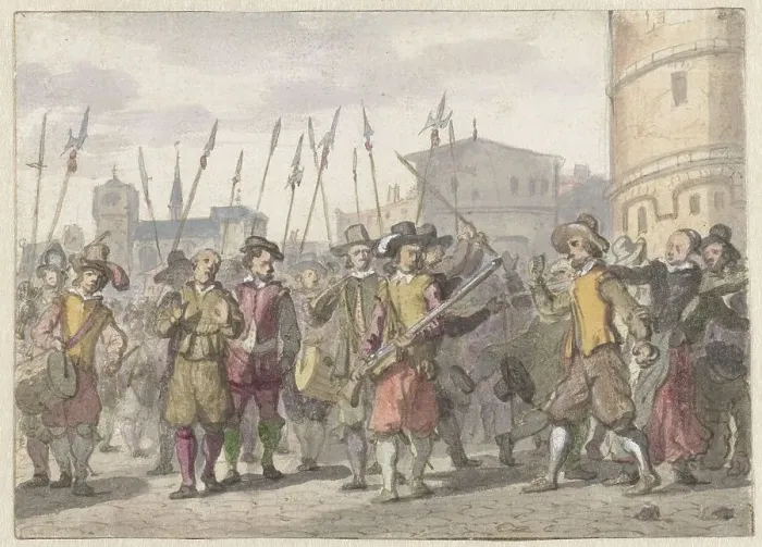 Framed Print : Riot at the conviction of Cornelis Halewijn and Herman Jansz. in Antwerp in 1559, (1652-1659). Creator: Jacob van der Ulft Framed Print : Riot at the conviction of Cornelis Halewijn and Herman Jansz. in Antwerp in 1559, (1652-1659). Creator: Jacob van der Ulft