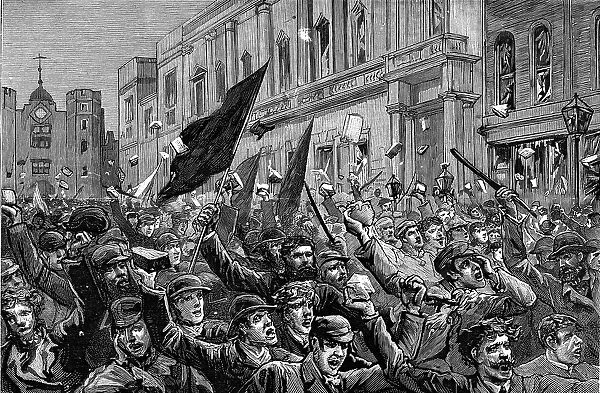 The Rioting in the West End of London, February 8th, 1886 Creator: Unknown
