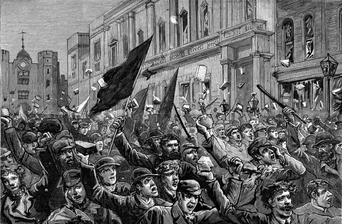 Framed Print : The Rioting in the West End of London, February 8th, 1886 Creator: Unknown Framed Print : The Rioting in the West End of London, February 8th, 1886 Creator: Unknown