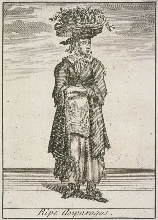 Framed Print : Ripe Assparagus, Cries of London, (c1688?) Framed Print : Ripe Assparagus, Cries of London, (c1688?)