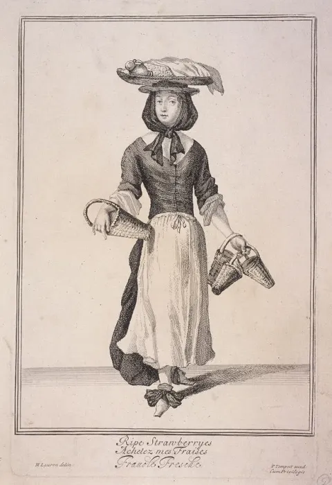 Framed Print : Ripe Strawberryes, Cries of London, (1688?) Framed Print : Ripe Strawberryes, Cries of London, (1688?)