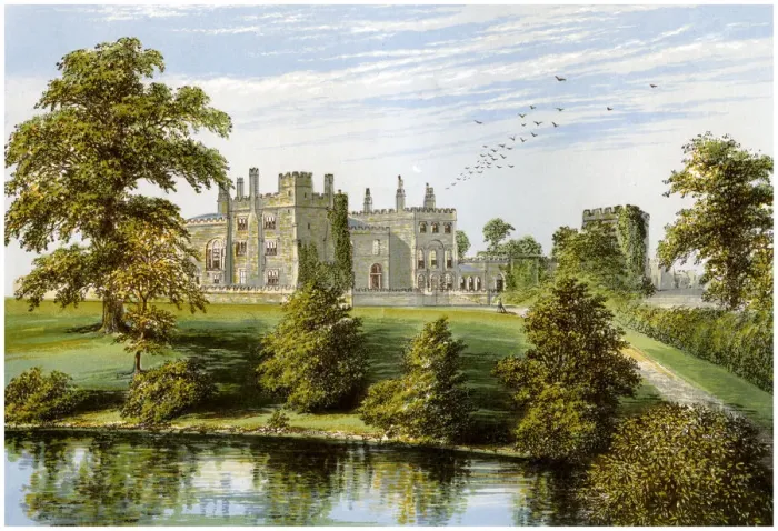Framed Print : Ripley Castle, Yorkshire, home of Baronet Ingilby, c1880 Framed Print : Ripley Castle, Yorkshire, home of Baronet Ingilby, c1880