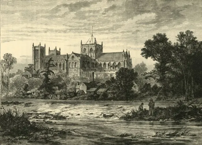 Framed Print : Ripon Minster, from the South-East, 1898. Creator: Unknown Framed Print : Ripon Minster, from the South-East, 1898. Creator: Unknown