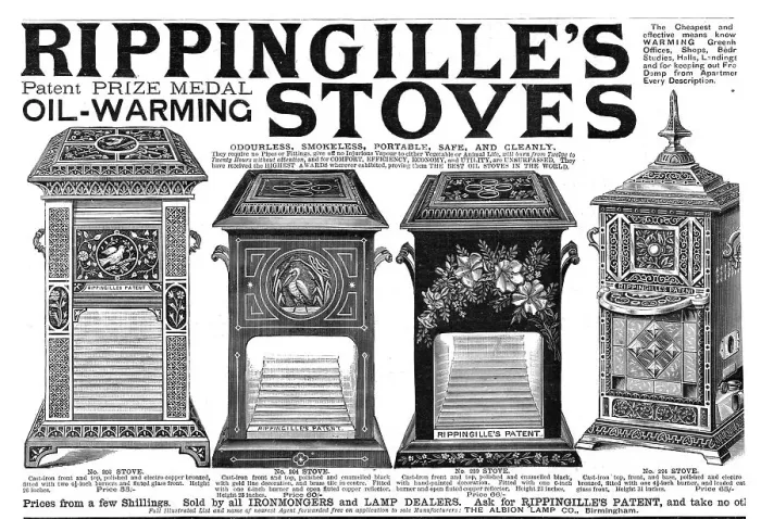 Framed Print : Rippingille's Stoves, 1890. Creator: Unknown Framed Print : Rippingille's Stoves, 1890. Creator: Unknown