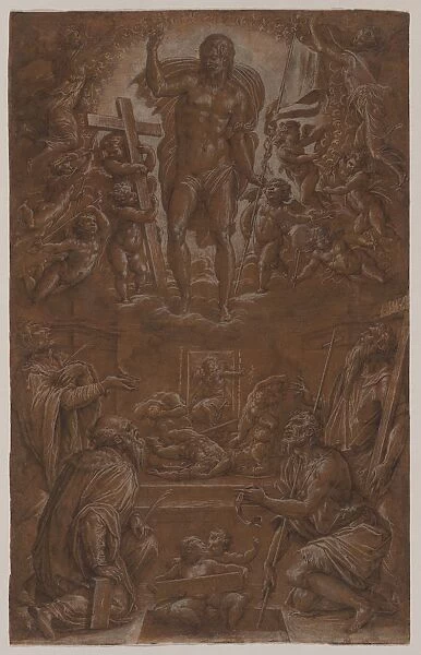 The Risen Christ Adored by Saints and Angels, 1566-1568. Creator: Giorgio Vasari (Italian