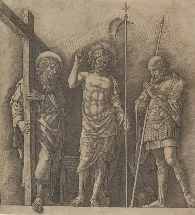 Framed Print : The Risen Christ between Saint Andrew and Saint Longinus, ca. 1472 Framed Print : The Risen Christ between Saint Andrew and Saint Longinus, ca. 1472