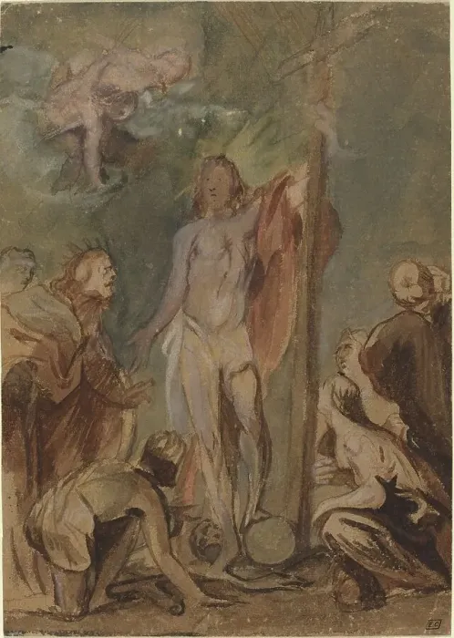 Framed Print : The Risen Christ Surrounded by Saints, c. 1660. Creator: Jan Boeckhorst Framed Print : The Risen Christ Surrounded by Saints, c. 1660. Creator: Jan Boeckhorst
