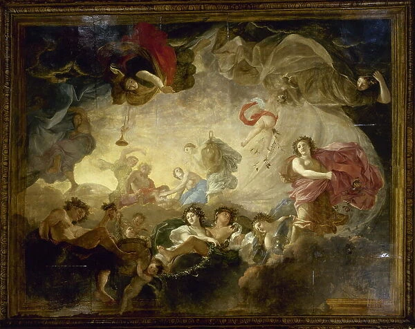 Rising of Dawn, also known as Apollo and the Hours, between 1652 and 1655. Creator: Charles le Brun