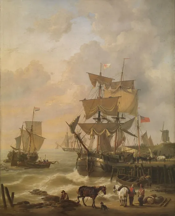 Framed Print : Rising Tide, 1839. Creator: Louis Verboeckhoven Framed Print : Rising Tide, 1839. Creator: Louis Verboeckhoven