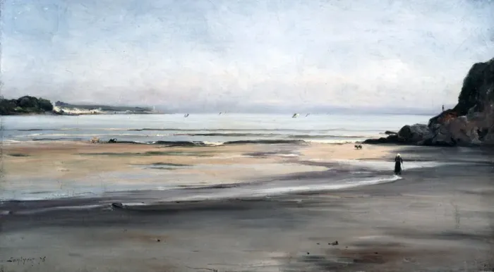 Framed Print : Rising Tide on Saturday Morning, 1876. Artist: Emmanuel Lansyer Framed Print : Rising Tide on Saturday Morning, 1876. Artist: Emmanuel Lansyer