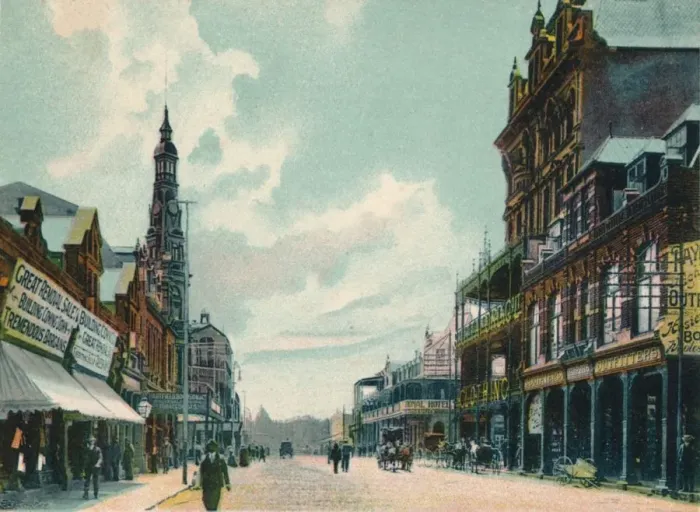 Framed Print : Rissik Street, Johannesburg, c1908 Framed Print : Rissik Street, Johannesburg, c1908