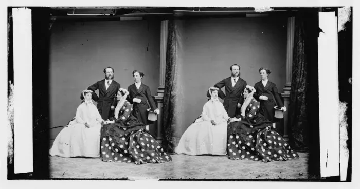 Framed Print : Ristori (group), ca. 1860-1865. Creator: Unknown Framed Print : Ristori (group), ca. 1860-1865. Creator: Unknown