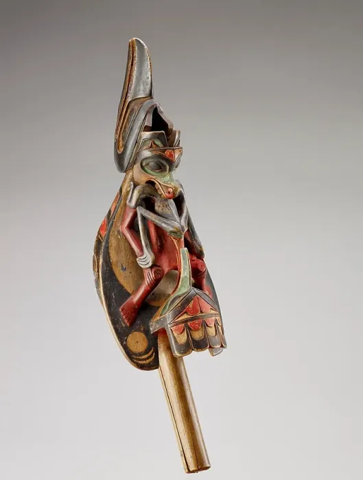 Framed Print : Ritual dance rattle in the form of a raven, 1850-1885. Creator: Unknown Framed Print : Ritual dance rattle in the form of a raven, 1850-1885. Creator: Unknown