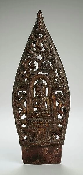 Ritual Diadem Plaque with the Jina Buddha Amoghasiddhi, 13th-14th century. Creator: Unknown