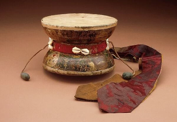 Ritual Pellet Drum, c.18th century. Creator: Unknown
