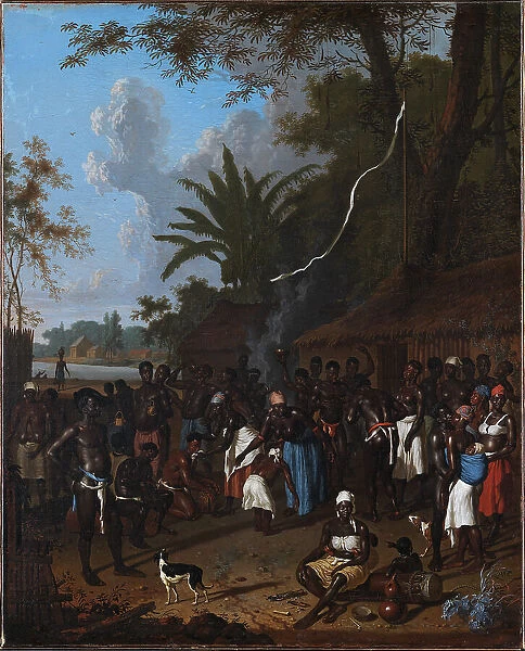Ritual Slave Party on a Sugar Plantation in Surinam, 1706-1708. Creators: Dirk Valkenburg, Dionys Verburg, Willem Willemsz Buytewech
