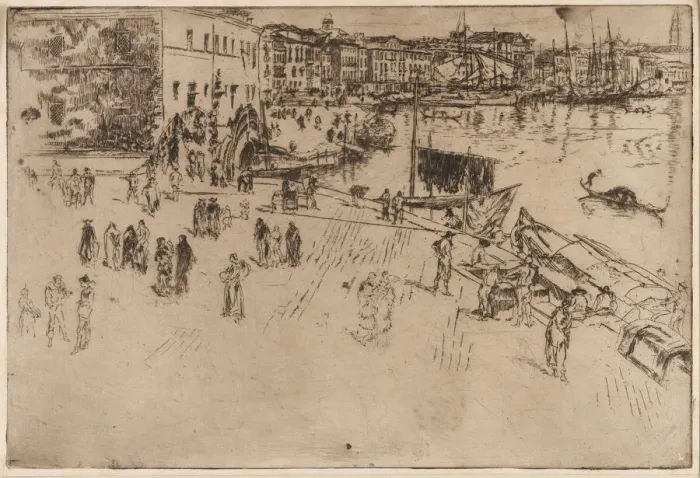 Framed Print : The Riva, 1879-1880. Creator: James Abbott McNeill Whistler Framed Print : The Riva, 1879-1880. Creator: James Abbott McNeill Whistler