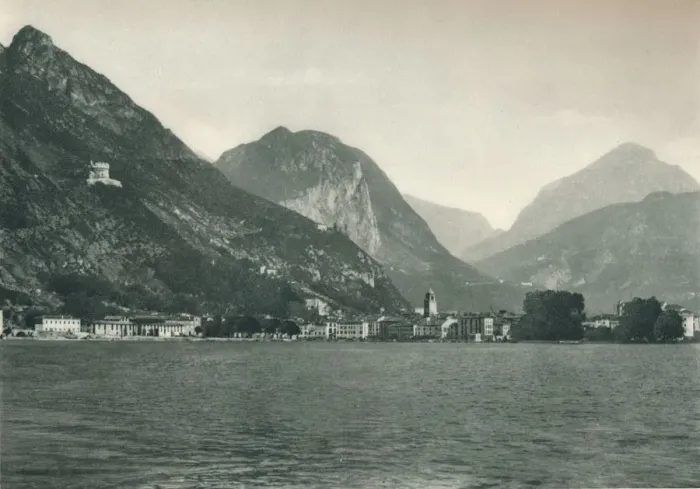 Framed Print : Riva del Garda from Lake Garda, Italy, 1927. Artist: Eugen Poppel