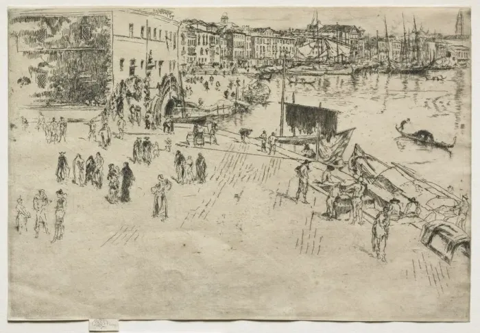 Framed Print : The Riva, No. 1, 1880. Creator: James McNeill Whistler (American, 1834-1903) Framed Print : The Riva, No. 1, 1880. Creator: James McNeill Whistler (American, 1834-1903)