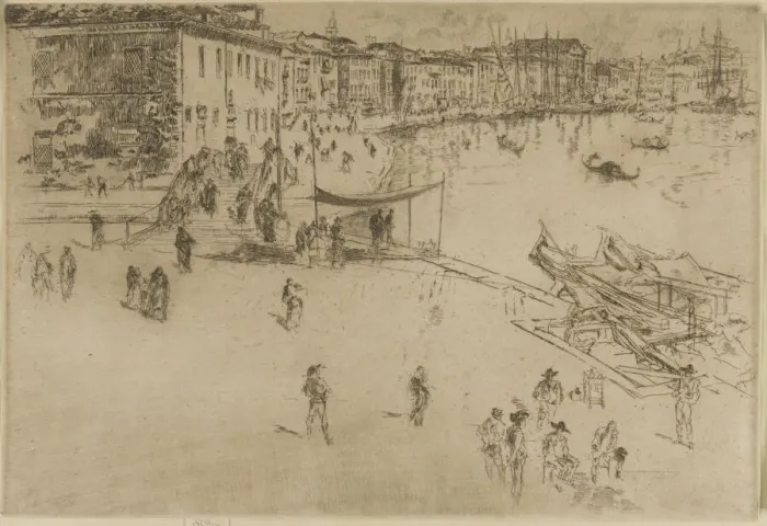 Framed Print : The Riva, No. 2, 1879-1880. Creator: James Abbott McNeill Whistler Framed Print : The Riva, No. 2, 1879-1880. Creator: James Abbott McNeill Whistler