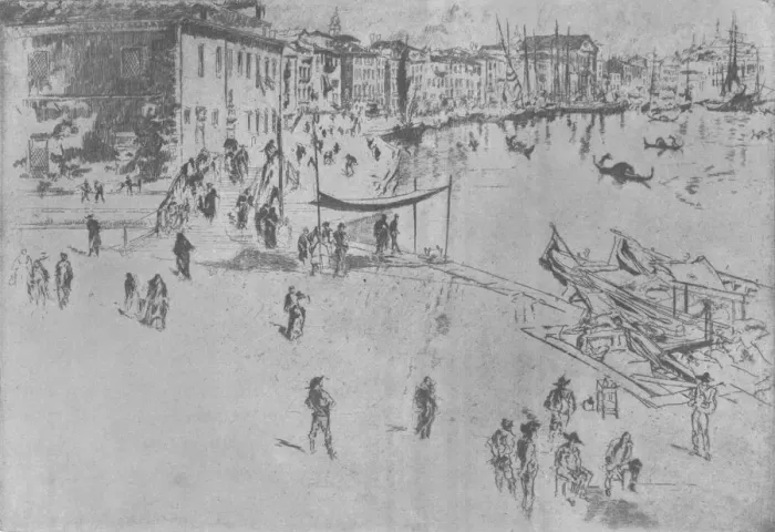 Framed Print : The Riva, Number Two, c1880, (1904). Artist: James Abbott McNeill Whistler Framed Print : The Riva, Number Two, c1880, (1904). Artist: James Abbott McNeill Whistler