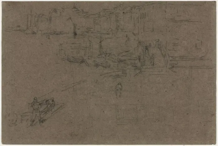 Framed Print : The Riva, Venice. Creator: James McNeill Whistler (American, 1834-1903) Framed Print : The Riva, Venice. Creator: James McNeill Whistler (American, 1834-1903)